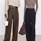 Pantalones Anchos Drapeados Maillard - Elegancia Sofisticada