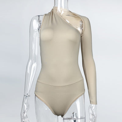 Body Asimétrico Sexy de Manga Larga con Hombro Descubierto - Image 15