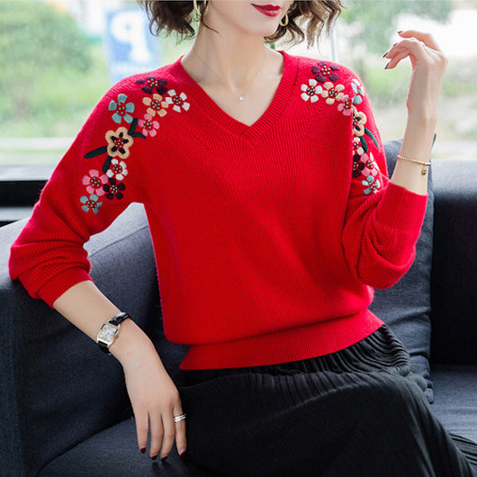 Camisa Tejida Suelta Estilo Western con Bordados - Image 13