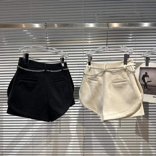 Shorts de Lana Tres Cuartos con Bolsillos Tridimensionales para Mujer - Image 3
