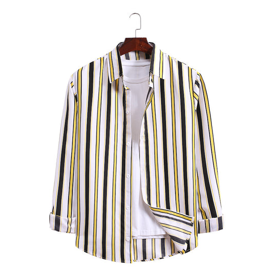 Camisa Estampada de Manga Larga con Patrón de Olas - Tallas Grandes - Image 17