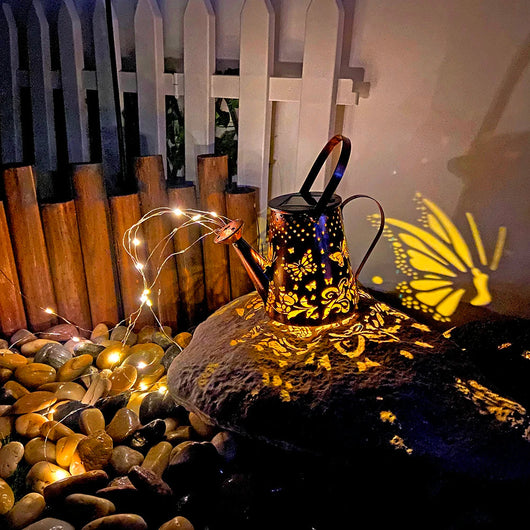 Lámpara Solar Mariposa de Hierro - Luz Decorativa Recargable - Image 3