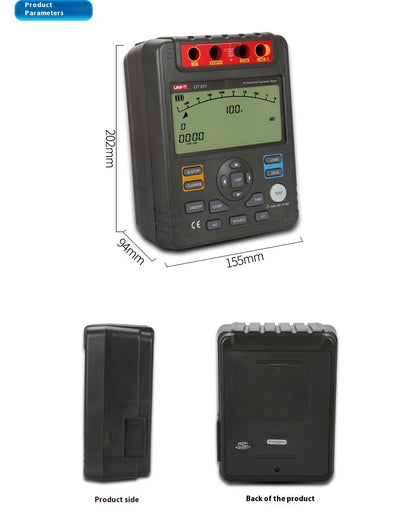 Medidor de Resistencia de Aislamiento 5000V - Megohmetro Digital UT511512513 - Image 42