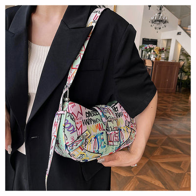 Bolsa de Hombro Messenger con Diseño de Letra de Moda - Image 28