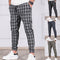 Calça de Moletom com Design Quadriculado e Cordão Ajustável