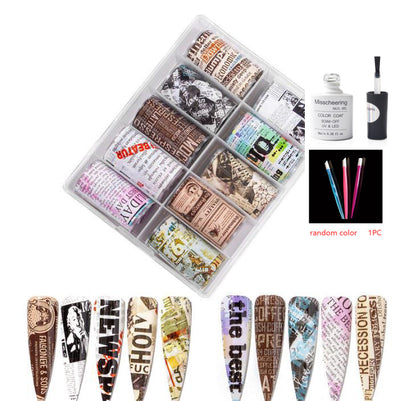 Set de 12 Láminas Decorativas para Uñas - Transferencias Nail Art - Image 39