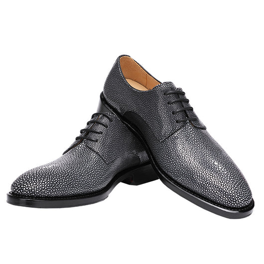 Zapatos Casuales de Piel de Pescado Pearl para Hombre - Cordones y Tacón Bajo - Image 7