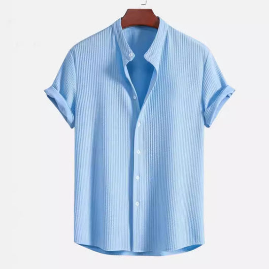Camisa Suelta de Manga Corta para Hombre - Comodidad Veraniega - Image 4