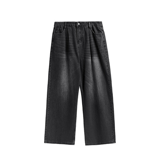 Pantalones Vaqueros Rectos Talla Alta para Hombre - Corte Ancho Lavado - Image 7