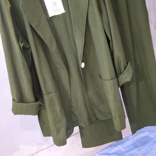 Pantalón Cropped Ancho de Lino para Mujer - Traje Casual Elegante - Image 8