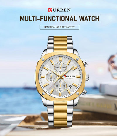 Reloj Empresarial Impermeable para Hombre con Seis Agujas y Calendario - Image 17