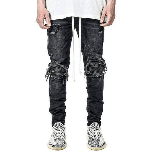 Leggings Deportivos Efecto Motociclista con Detalles Rotos - Image 2