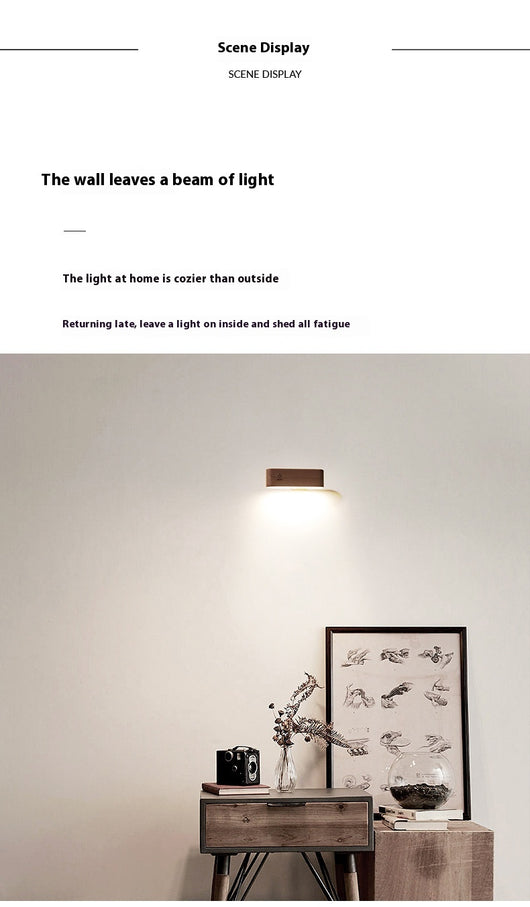 Lámpara de Pared LED Moderna en Madera Maciza sin Instalación - Image 14