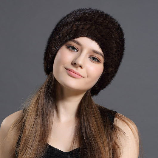 Gorro de Piel de Visón para Mujer - Calidez Elegante en Otoño e Invierno - Image 3