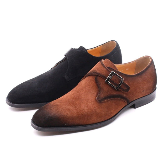 Zapatos de Cuero Ante Marrón Hechos a Mano para Hombre - Estilo Business Casual Clásico - Image 10