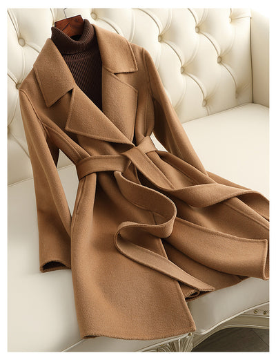 Abrigo Reversible de Cachemira Mediano para Mujer - Image 14