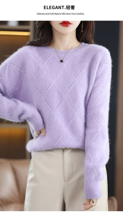 Suéter de Visón Hueco Cuello Redondo para Mujer - Image 7