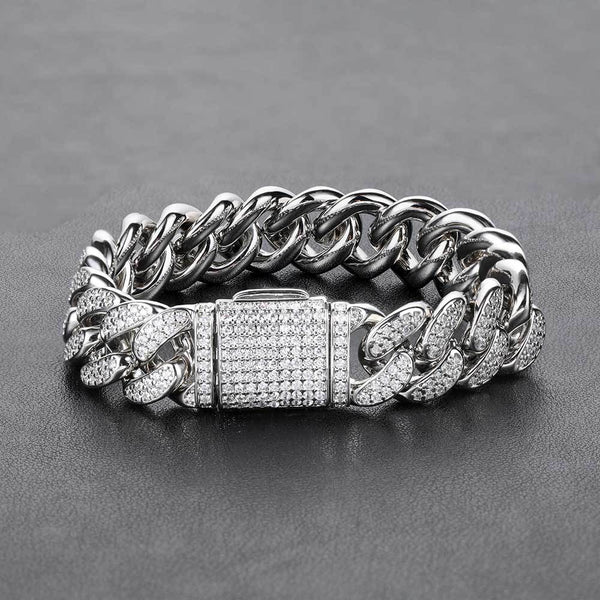 Pulsera Doble Fila de Zirconia Chapada en Oro 18K - Cadena de Cobre