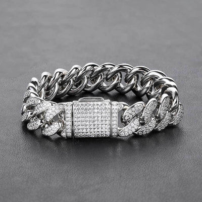 Pulsera Doble Fila de Zirconia Chapada en Oro 18K - Cadena de Cobre