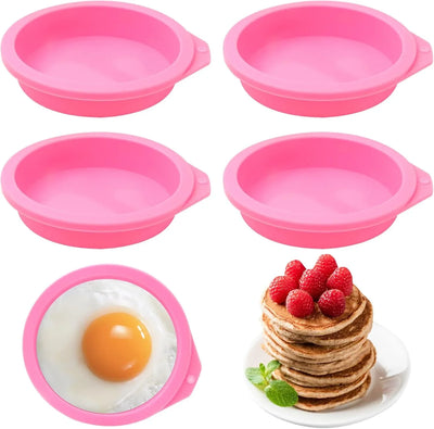 4 Pcs Air Fryer Egg Molds, Air Fryer Egg Molds Silicone, Air Fryer Bites Egg Molds for Muffin Lids, Toast, Non-Stick Air Fryer Accessories - Tekeno