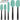 Silicone Spatula Set of 5,High Temperature Resistant, Food Grade Silicone, Dishwasher Safe, for Baking, Cooking (Aqua Green Black, Split-Type) - Tekeno