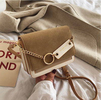 Bolso Mensajero Coreano Acolchado para Otoño e Invierno