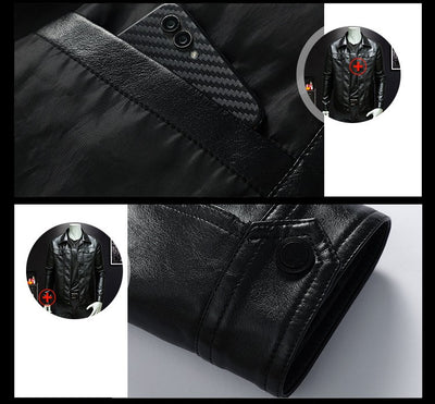 Chaqueta de Cuero para Trabajo Primavera y Otoño - Image 6