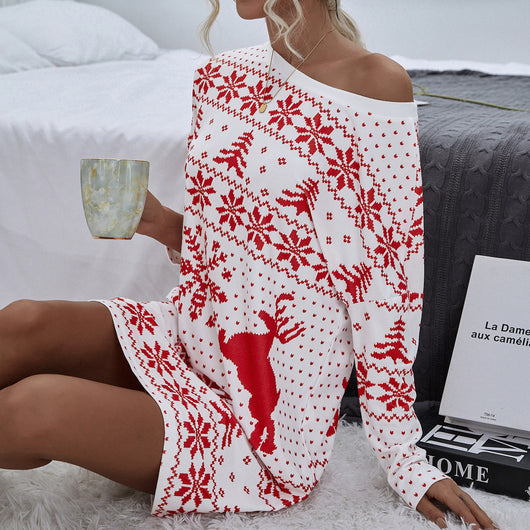 Vestido Tejido Navideño con Estampado Festivo - Image 13