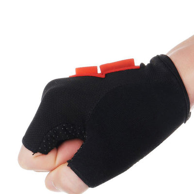 Guantes de Ciclismo Acolchados Cálidos de Medio Dedo Negro - Image 4