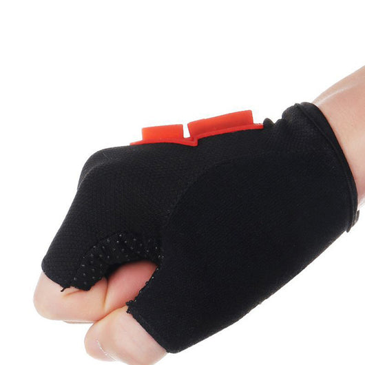 Guantes de Ciclismo Acolchados Cálidos de Medio Dedo Negro - Image 4