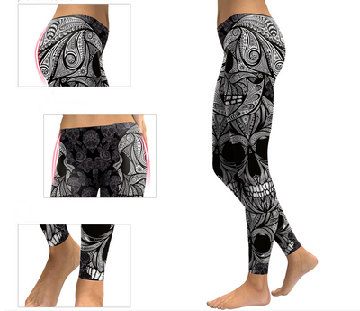 Leggings de Cintura Baja con Estampado Digital de Última Tendencia