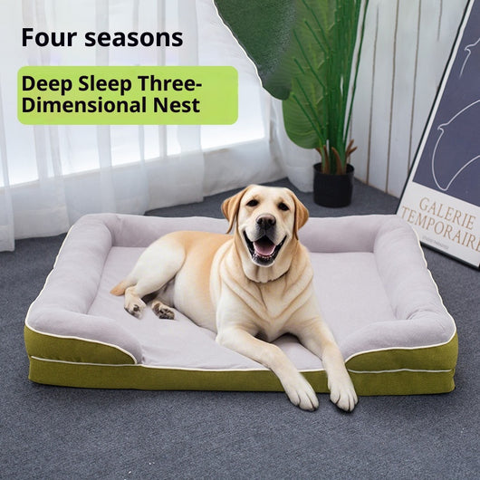 Cama Ortopédica para Mascotas de Cuatro Estaciones con Funda Removible y Lavable - Image 3