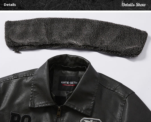 Chaqueta de Cuero Slim Fit para Hombre - Estilo Casual Moderno - Image 28