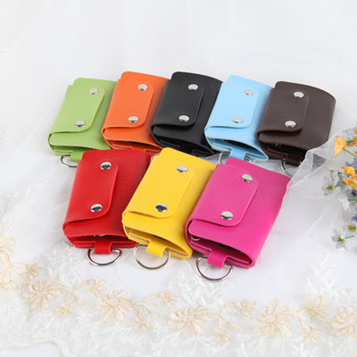 Estuche para llaves de cuero con botones de color - Image 4