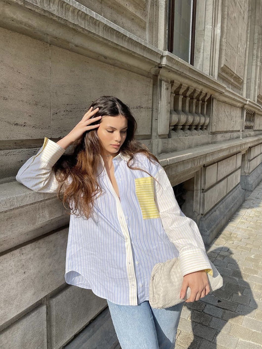 Blusa Rayada Holgada Estilo Casual para Mujer