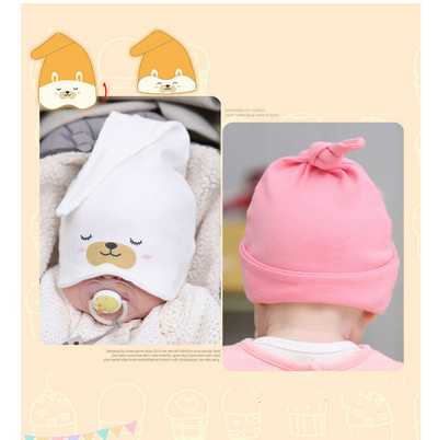 Gorro de Dormir Suave en Algodón para Bebé con Diseño Cartoon - Image 3