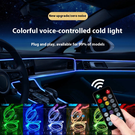Luz Ambiental de Fibra Óptica Multicolor para Auto - Image 2