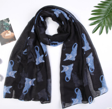 Pañuelo Parisino con Estampado de Gato Persa - Image 3