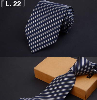 Corbata Ejecutiva Premium 8cm - Diseño Clásico Negro, Rojo y Azul - Image 26
