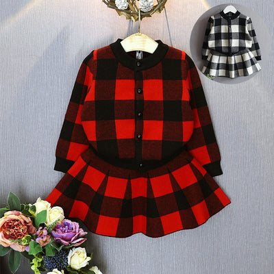 Conjunto de Falda Corta y Blazer Tejido - Set Dos Piezas