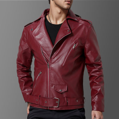 Chaqueta de Cuero Ajustada con Solapa - Image 20
