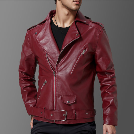 Chaqueta de Cuero Ajustada con Solapa - Image 20