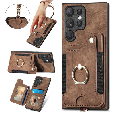 Funda Protectora S25Ultra con Anillo Seguro, Lanyard y Soporte para Tarjetas - Image 2