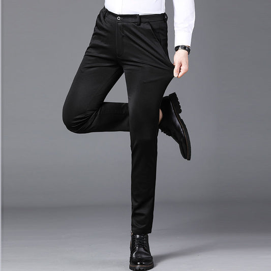 Pantalones Elásticos de Vestir Casual para Hombre Adulto - Corte Recto Suelto