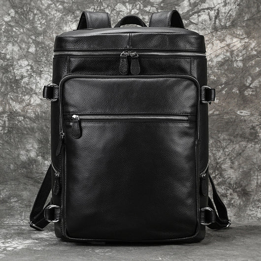 Mochila Multifuncional de Cuero Crazy Horse Retro para Hombre y Estudiantes - Image 44