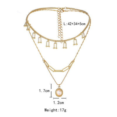Collar Multicapa en U con Borlas Elegante - Image 6