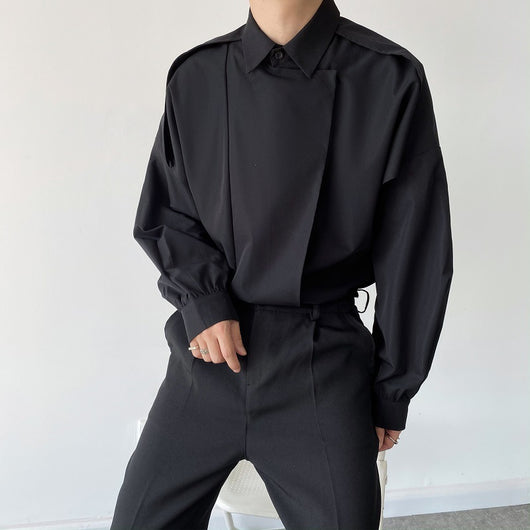 Camisa Manga Larga con Solapas Otoñales para Hombre - Image 3