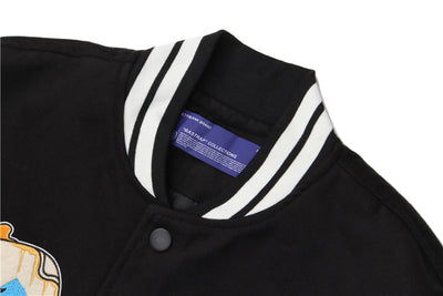 Uniforme de Béisbol con Manga de Cuero PU y Bordado Payaso Flocking Americano - Image 18