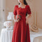 Vestido Rojo Francés de Verano para Mujer - Versátil y Sofisticado