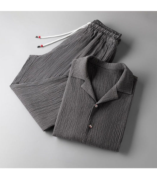 Conjunto Deportivo Casual Hombre Manga Corta Estilo Chino Premium - Image 14